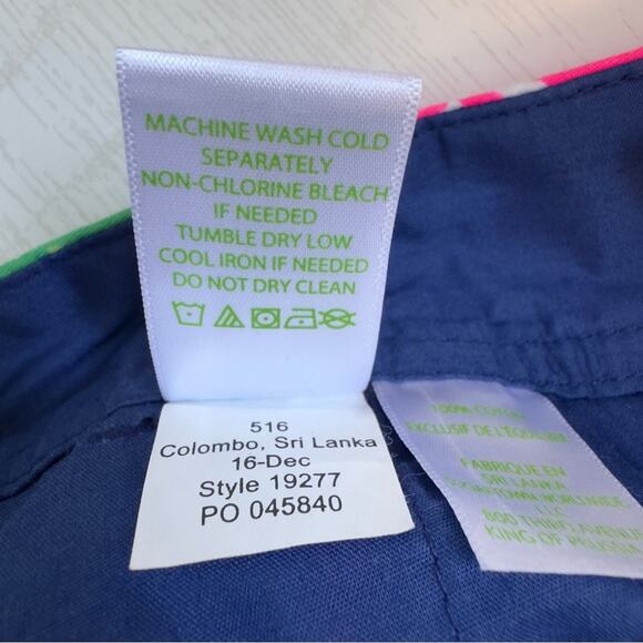 Lilly Pulitzer The Callahan Short 100% Cotton Floral Button Zipper Zip Colorful - Picture 10 of 11